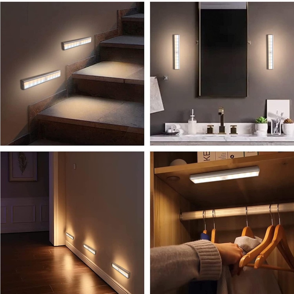 Homelife LED Motion Sensor Bar Lights, 10 LEDs Under Cabinet Lighting